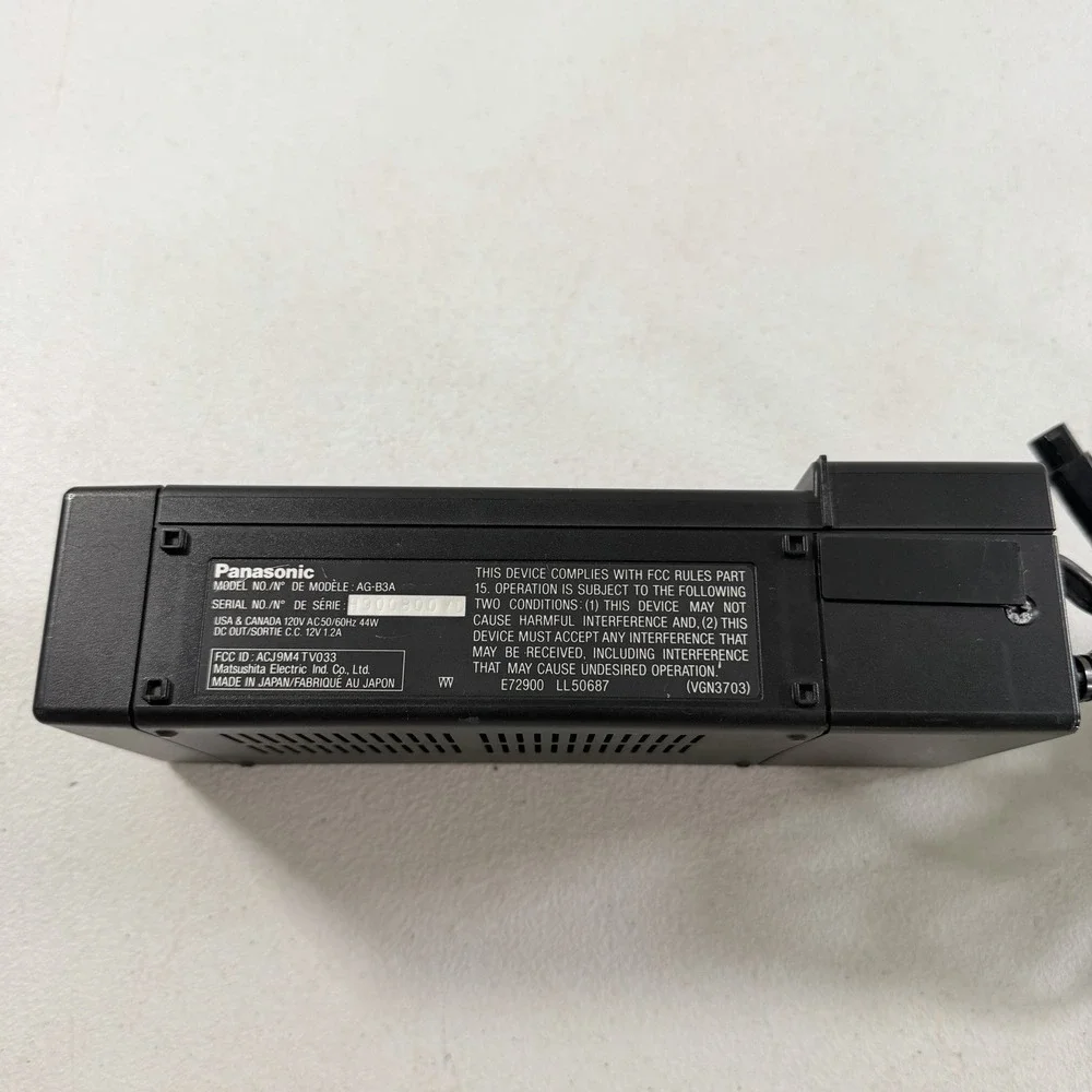 Panasonic AG-B3A Video AC Adapter Charger Power Supply Vintage Video Camcorder